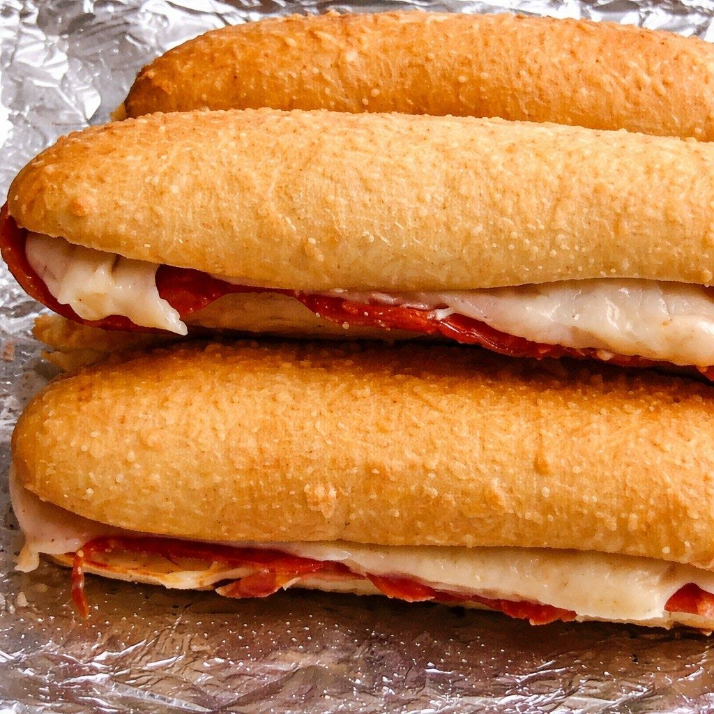 Pepperoni Stuffed Breadsticks.